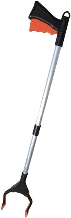 Litter Picker,31" Foldable Tool Lightweight Aluminum Reaching Aid with Rotating Rubber Gripper, Long Arm Extender Pick-up Tool for Elderly,Garden Gripper(Golden)