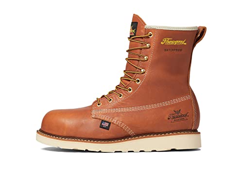 Thorogood American Heritage 8” Waterproof Composite Toe Work Boots For Men Made From Premium Leather With Slip-Resistant Wedge Outsole And Comfort Insole; Eh Rated - 10 D(M) Us #TOP3