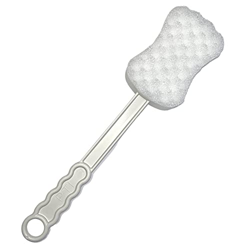 Long Handled Body & Back Scrubber Bath Sponge Exfoliating Body Scrub for Men Women Elderly Mobility Aid Brush Back for Wet or Dry Brushing