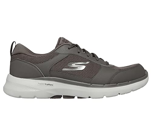 Image of Skechers Men's Gowalk 6-Lace-up Athletic Performance Walking Tennis Shoe Sneaker, Khaki, 10.5
