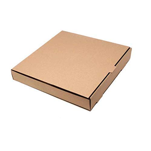 We Can Source It Ltd - Plain Brown Pizza Boxes - Durable 12 Plain Brown Pizza Packaging for Restaurants Pizzerias Food Trucks & Home Use - Corrugated Kraft Cardboard Takeout Containers 50Pack