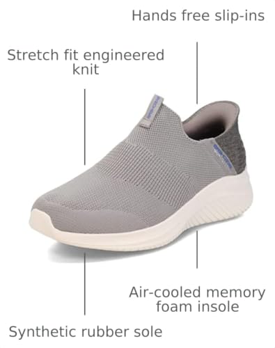 Skechers Skechers Men's Ultra Flex 3.0 Smooth Step Hands Free Slip-ins, Grey, 11