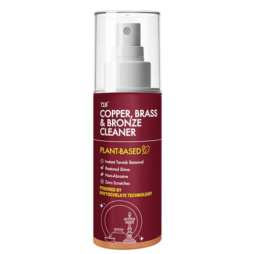 Image of T1B | India's 1st Concentrated Plant-Based Copper, Brass & Bronze Cleaner Spray | Tarnish, Oxidation & Stain Removal | Suitable for Utensils, Idols, Diyas, Cookware 150 (Pack of 1)
