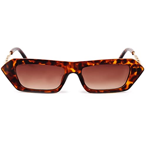 FEISEDY Women Retro Small Rectangle Sunglasses Pearls Inlay Ladies Sunglasses B26824