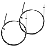 JUQAFY Control Cable, 10FT Outboard Throttle Shift 2PCS, Fit for Mariner Mercury Mercruiser Force Engines