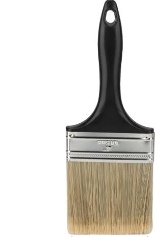 SOUJAP 15 PCS 4 Inch Paint Brushes Bulk, Plastic Handle Home Repair Flat Paint Brushes Tools for Acrylic Painting Outdoor Use Wall