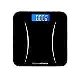 [Luvian]ヘルスメーター 体重計 充電式 耐久強化ガラス 高精度センサー 暗所可視LED 角丸安全フレーム コンパクト設計 180kg測定 毎日の健康チェック 自動ON/OFF機能 ロッテブラック充電モ