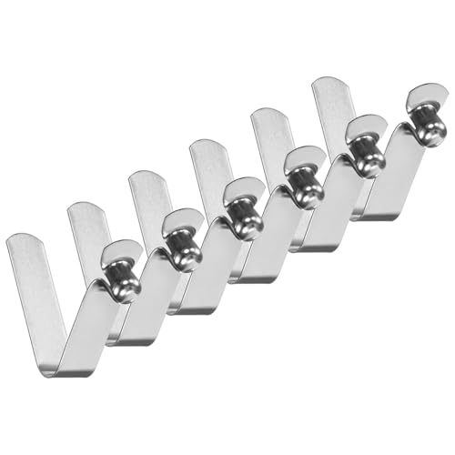 M METERXITY 6-Pack Kayak Paddle Snap 7mmx36mm Single Pin V Shaped Spring Steel Tent Pole Clips Locking Clips for Camping/Kayak Paddle/Tent Pole Push Button Spring Snap Clips