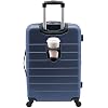 Wrangler Smart Spinner Hardside Luggage, 22-Inch Carry-On, Navy Blue