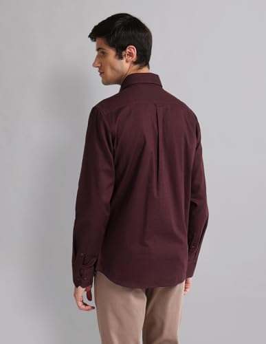 Image of Arvind Geometric Patterned Slim Fit Shirt
