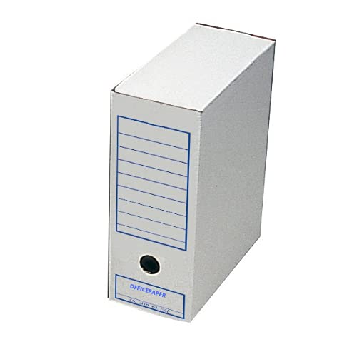 25 Cajas archivo definitivo Officepaper cartón blanco. (A5+) Cover
