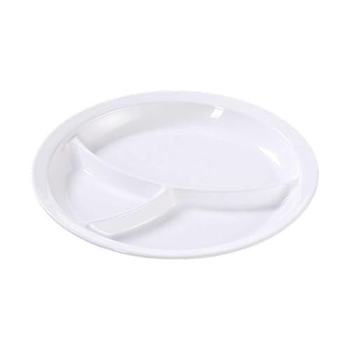 Juego de vajilla de 12 piezas con compartimento de porcelana de imitación de calor, bandejas de comida rápida específicamente diseñadas para comedores escolares y unidades, vajilla de grado comercial Juego de vajilla de 12 piezas con compartimento de porcelana de imitación de calor, bandejas de comida rápida específicamente diseñadas para comedores escolares y unidades, vajilla de grado comercial