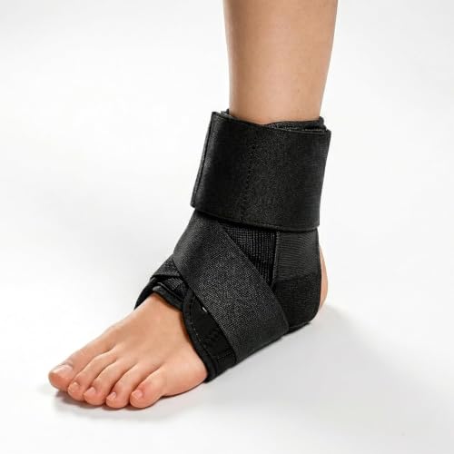 Tobillera de soporte fuerte y estabilizador de tobillo de neopreno con doble resorte