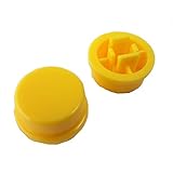 3a タクトスイッチキャップ 12mm×12mm用 円形キャップ 黄色 10個入 ＜1sw-061＞