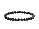 IP Roségold Liebeskind Berlin Damen-Bead Black Tourmalin mit Logo Tag in Edelstahl