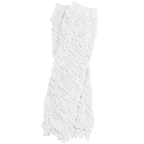 juDanzy Solid - Calentadores de piernas para bebés y niños pequeños recién nacidos y talla única, color blanco, talla única, blanco, Talla única