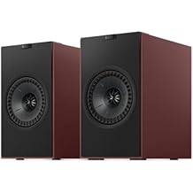 KEF Coda W Wireless HiFi Speakers Pair, Vintage Burgundy
