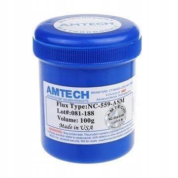 Amtech NC-559-ASM - Líquido de soldador | Consistencia de gel, componentes UV, no limpio, sin sustancias nocivas, fácil aplicación y limpieza, soldadura de alta calidad