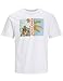 Produktbild JACK&JONES Herren JJNAVIN Tee SS Crew Neck T-Shirt, White, L