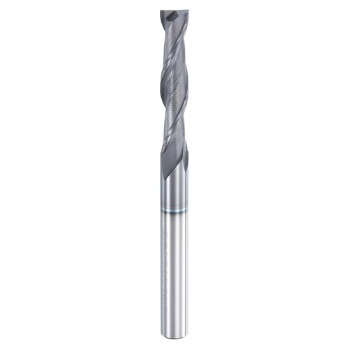 Broca de enrutador en espiral de 1/4" de metal duro AlTiN con 2 flautas