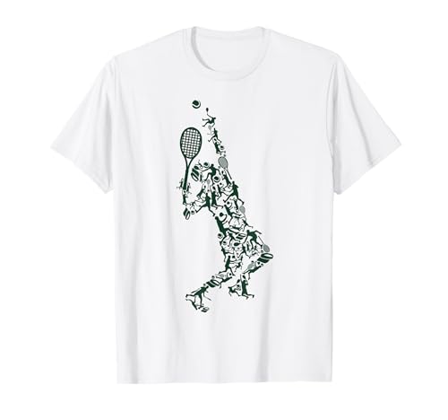 Camiseta de tenis – Raqueta de pelotas de jugador en dibujo Camiseta