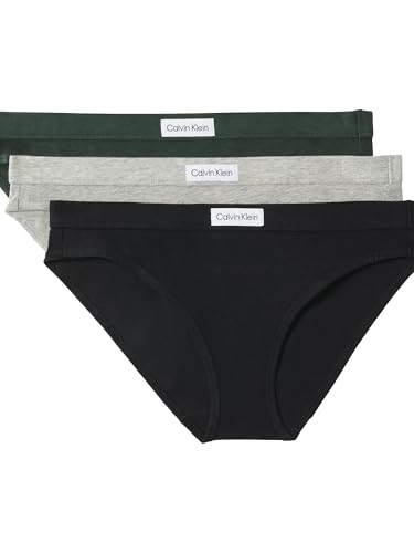 Calvin Klein Comfort Logo Cotton Stretch Bikini Panties, 3 Pack