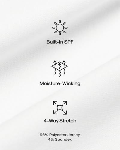 True Classic Mens Workout Shirts, Long Sleeve, White, M - image 8