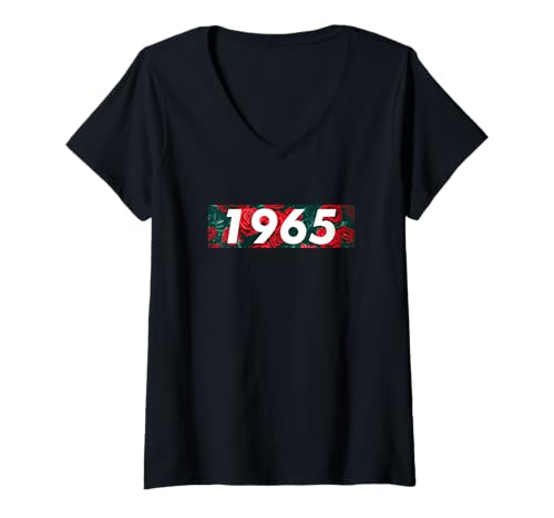 Femme Décorations vintage pour 60e anniversaire 1965 60 ans T-Shirt avec Col en V