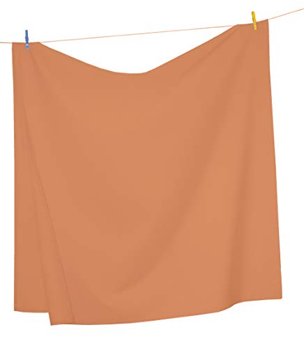 Mezzati Top Flat Sheet Only - Soft and Comfortable 1800 Prestige Collection â€“ Brushed Microfiber Bedding (Persimmon Orange, Full Size)