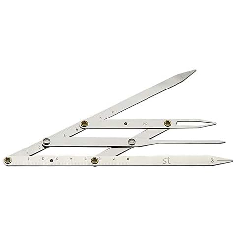 Golden Mean Calipers Stainless Steel Thrush Eyebrow Microblading Ruler Eyebrow Permanent Measure Symmetrical Tool Three-point Positioning Balance Ruler for Makeup Ratio Measure Fibonacci Gauge Tool Cover