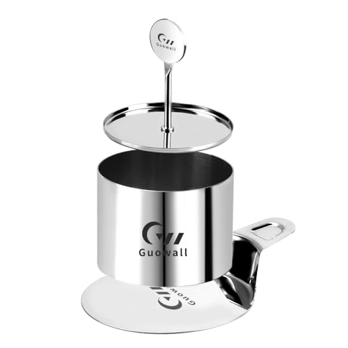 Guowall Cake Rings Set, 3 Inch Stainless Steel Seamless Dessert Moulds with Food Press and Spatula, Round Mould for Crumpets Mousse Pastry Desserts