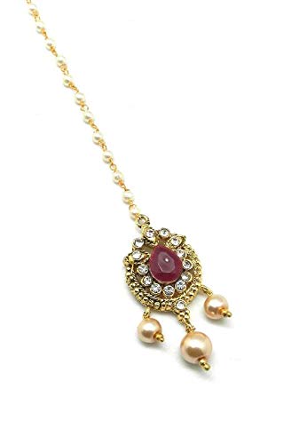 Radhesh Creation And JewelleryGold Plated Maang Tikka for Women And Girls