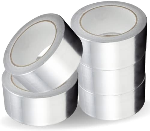 GOCABLETIES Aluminium Foil Tape, 48mm (2") x 10m, Adhesive Insulation Tape for Insulating, HVAC Repair, Sealing Ducts, and Pipework, 1 Roll