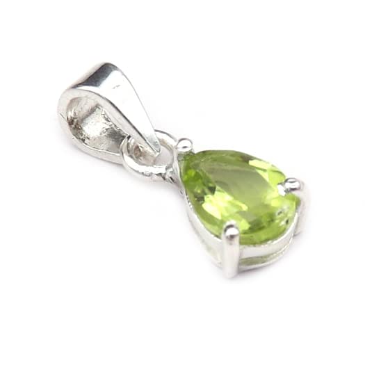 GenericGoyal Jewels Peridot Gemstone 925 Sterling Silver Pendant Jewelry GTPE-67, Metal Gemstone, gemstone