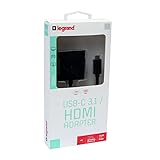 Longueur : 20cm Legrand - Adaptor USB 3.1 type-C male to HDMI female