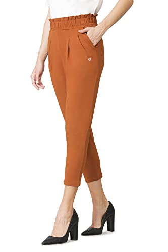 Image of Van Heusen Women High Rise Ruffle Regular Fit Pants