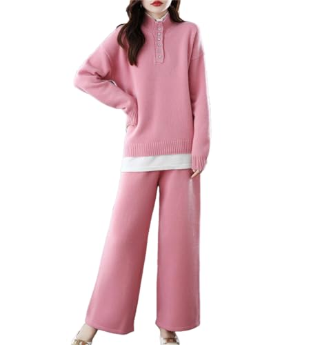 Costume en cachemire pour femme haut de gamme en pure laine tricotée