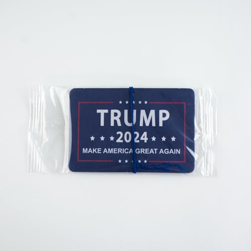 Image of Trump Car Air Freshener - New Car Smell, Long Lasting, 10pcs Flag (MAGA)