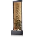 Alpine Corporation 72" Tall Indoor/Outdoor Mirror Waterfall Floor Fountain, LED Lights & River Stones, Elegant Bronze Finish for Home, Office, Patio & Entryway Decor