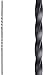 Satin Black 16.1.2 Double Twist Iron Baluster for Staircase Remodel, Box of 5