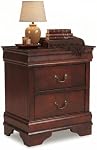 Signature Design by Ashley Alisdair Nightstand - 2 Drawers - Traditional - Rectangular - Dark Brown