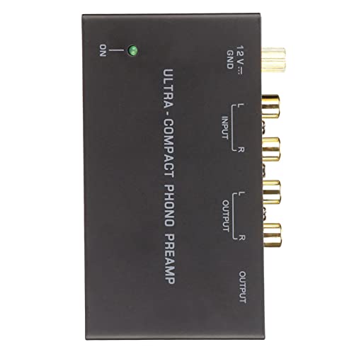 Pré-amplificador de toca-discos fonográfico, amplificador fonógrafo PP400 100-240V preto para toca-d
