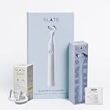 Slate Paquete completo de limpieza – Hilo dental eléctrico recargable, 2 mini hilo dental + cabezales de hilo dental reutilizables | Sistema 3 en 1 inventado por dentistas | No tóxico y sin PFAS