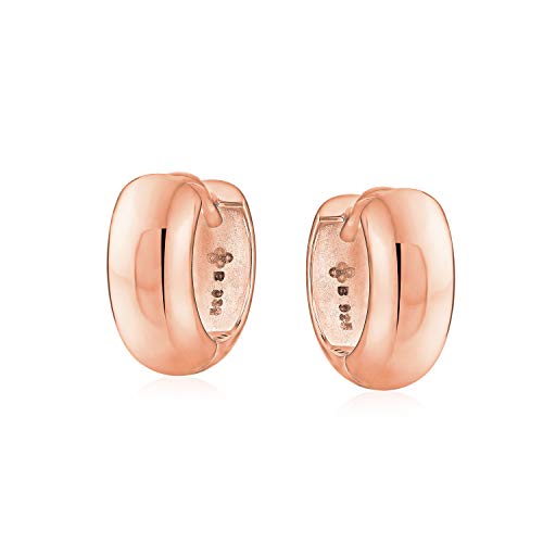 Créoles larges légères en argent .925 anti-allergie plaquées or rose