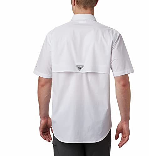 Columbia Men's Permit Woven Short Sleeve, White, Large #TOP1