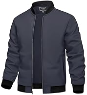 Polyester Fabric - This men's jacket is made from premium polyester that is soft, lightweight and windproof. It provides just the right warmth without bulk for early winter layering, ensuring comfort and freedom of movement all day. Classic Design - ...