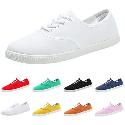 Canvas Shoes Women's Lightweight Summer Shoes Soft Soles Comfortable Casual Shoes Plain Fabric Shoes Breathable Canvas Shoes Flat Casual Low Shoes Non-Slip Sports Shoes Women's Shoes, White, 8 UK Canvas Shoes Women's Lightweight Summer Shoes Soft Soles Comfortable Casual Shoes Plain Fabric Shoes Breathable Canvas Shoes Flat Casual Low Shoes Non-Slip Sports Shoes Women's Shoes, White, 8 UK
