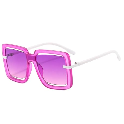 Lunettes de soleil verres colorés ajourés surdimensionnés