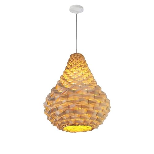 Lampe suspendue en bambou et rotin tressé, lustre en bois pour chambre et salon