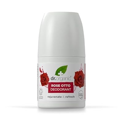 Dr. Organic - Dr Organic Desodorante orgánico Rose Otto  natural  vegano  sin crueldad animal  sin parabenos ni SLS  sin aluminio  para mujeres y hombres  50 ml  BLANCO